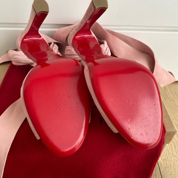Authentic Christian Louboutin Suede Pink High Sandal size 41 - Picture 12 of 15
